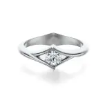 Pierścionek z białego złota z diamentem AJPZ_105